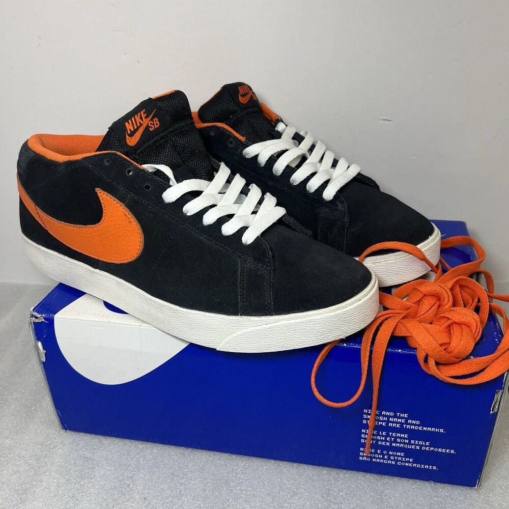 Nike Blazer Mid Sb Cs Brian Anderson Sneaker 2010 Sz 11 Black Orange Mint In Box